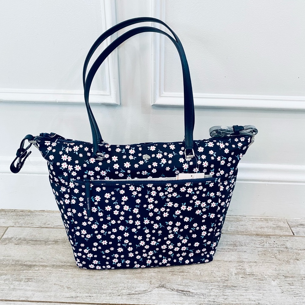 Kate Spade floral NAVY BLUE Jae Fleurette baby bag